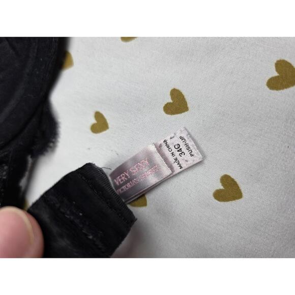 Victorias Secret Black Lace Vintage Y2k 34C push up Bra - Picture 6 of 6